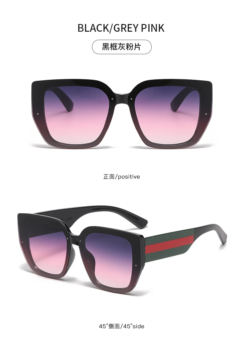 Large Frame Women Sunglasses Plastic Polygonal Brand Style Square Feature Vintage Retro Sun Glasses Men Oversized Eyewear UV400