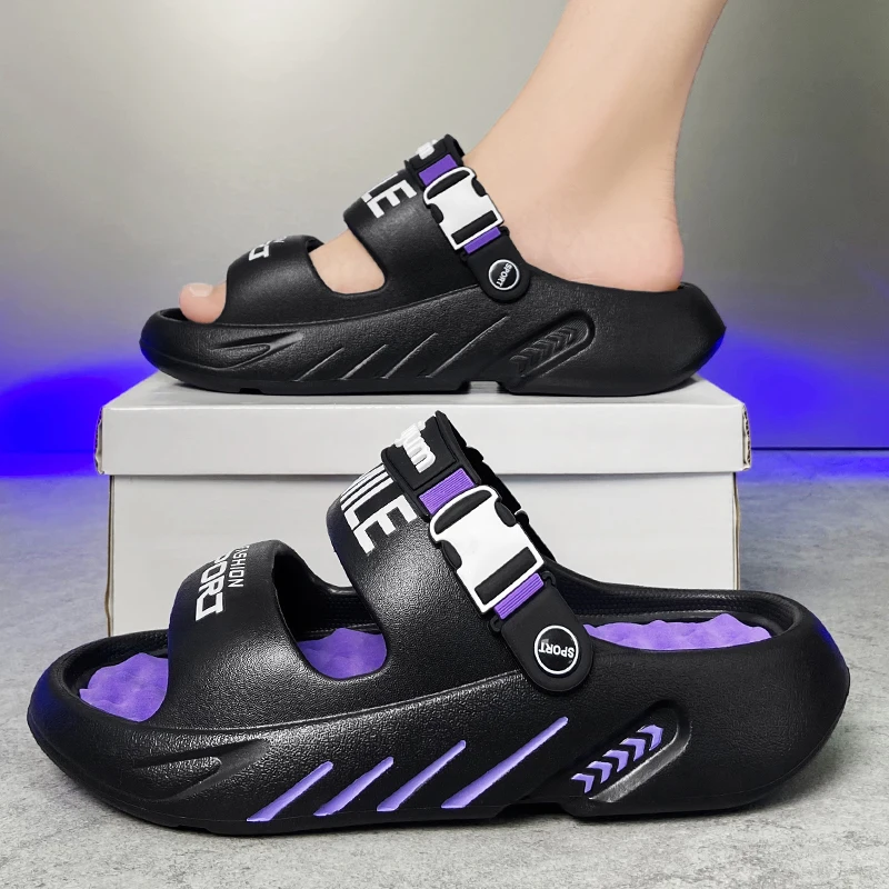 NEW Men's Massage Slippers Outdoor Sandals Beach Comfortable Soft Clogs Slides Casual Shoes Men Indoor Outdoor Sandals Big Size