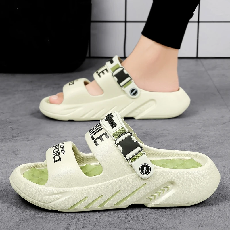 NEW Men's Massage Slippers Outdoor Sandals Beach Comfortable Soft Clogs Slides Casual Shoes Men Indoor Outdoor Sandals Big Size