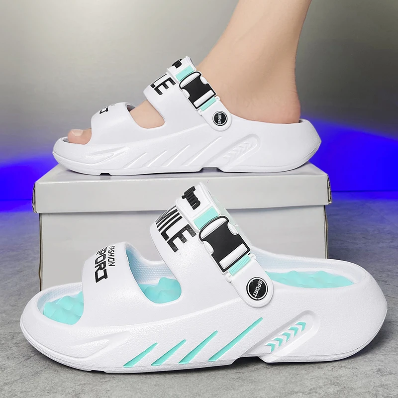 NEW Men's Massage Slippers Outdoor Sandals Beach Comfortable Soft Clogs Slides Casual Shoes Men Indoor Outdoor Sandals Big Size