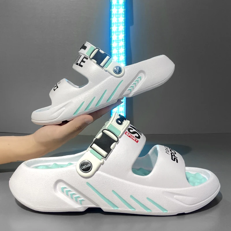 NEW Men's Massage Slippers Outdoor Sandals Beach Comfortable Soft Clogs Slides Casual Shoes Men Indoor Outdoor Sandals Big Size
