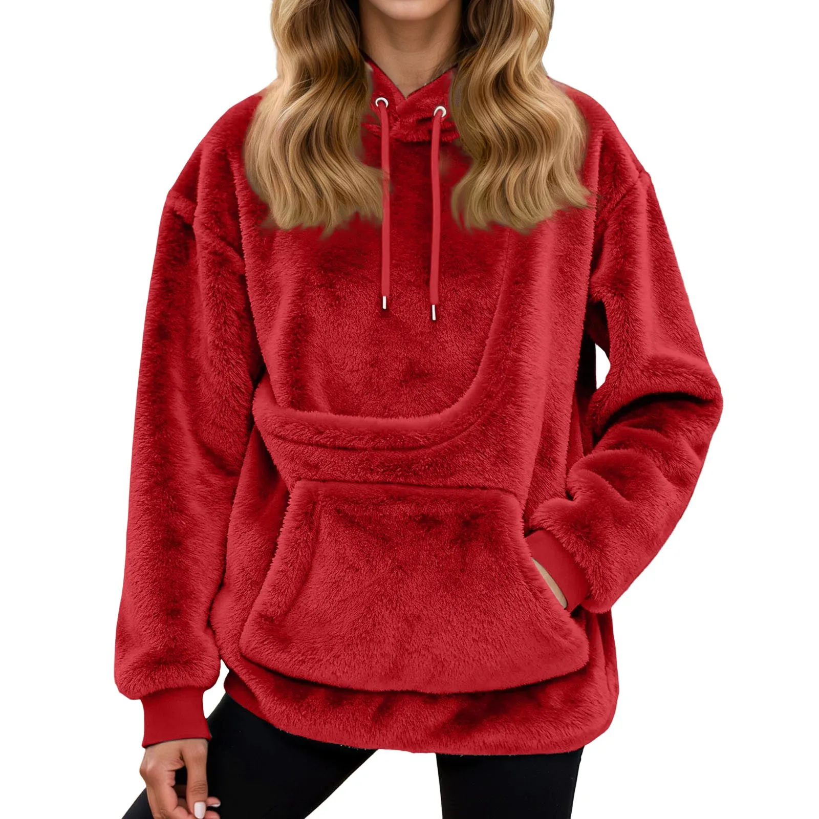 Hot Sale Hoodie Womens Fall And Winter Fleece Pet Pocket Hooded Sweatshirt Funny Pullover Top Cat And Dog Holder Carrier Hoodies