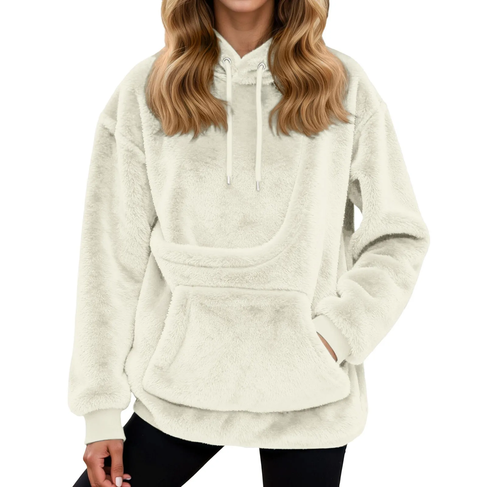 Hot Sale Hoodie Womens Fall And Winter Fleece Pet Pocket Hooded Sweatshirt Funny Pullover Top Cat And Dog Holder Carrier Hoodies