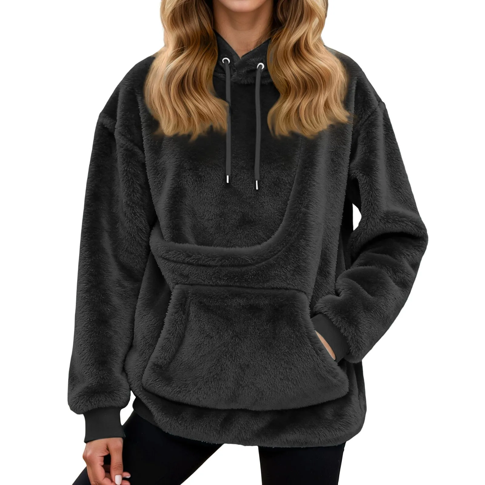 Hot Sale Hoodie Womens Fall And Winter Fleece Pet Pocket Hooded Sweatshirt Funny Pullover Top Cat And Dog Holder Carrier Hoodies