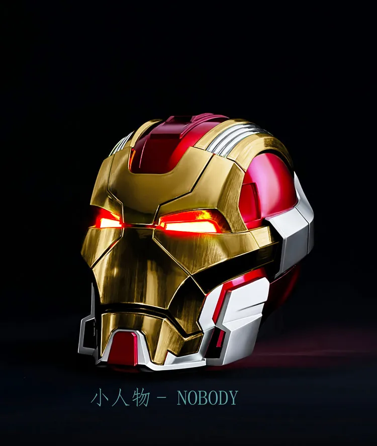 Iron Man Mk17 1:1 Full Face Helmet Jarvis Collectible Cosplay Voice Control Electric Wearable Mask Prop Mecha Model Toy Gifts