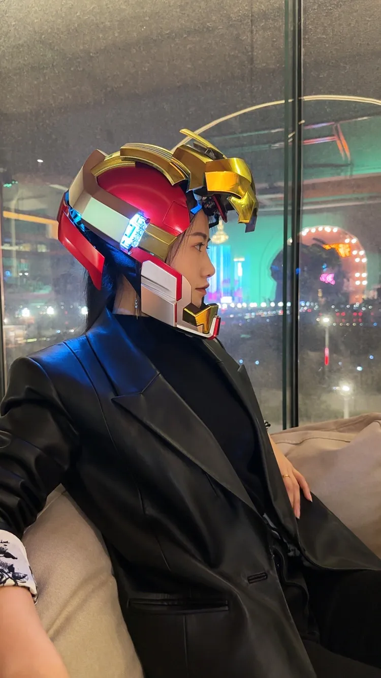 Iron Man Mk17 1:1 Full Face Helmet Jarvis Collectible Cosplay Voice Control Electric Wearable Mask Prop Mecha Model Toy Gifts