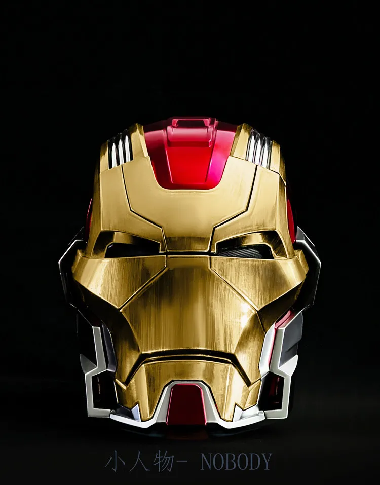 Iron Man Mk17 1:1 Full Face Helmet Jarvis Collectible Cosplay Voice Control Electric Wearable Mask Prop Mecha Model Toy Gifts