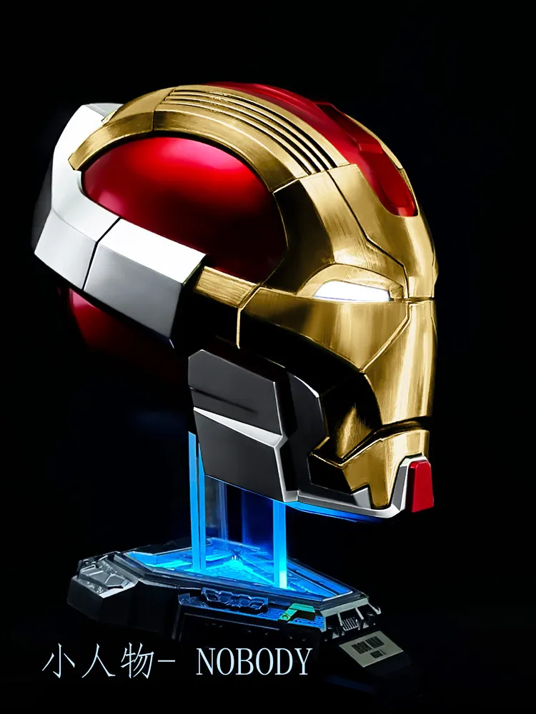 Iron Man Mk17 1:1 Full Face Helmet Jarvis Collectible Cosplay Voice Control Electric Wearable Mask Prop Mecha Model Toy Gifts
