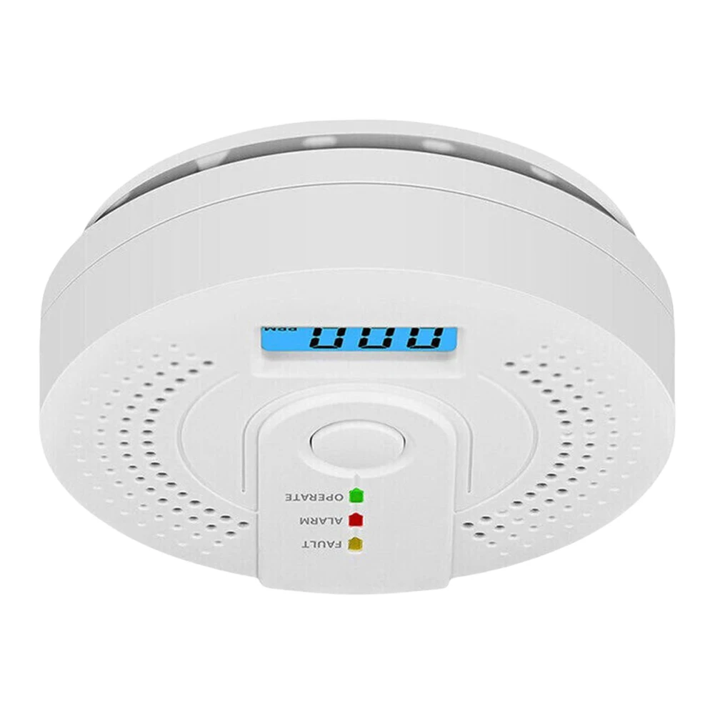 Carbon Monoxide Detector CO Gas Monitor Alarm Sound & Light Warning CO Sensor Detector with LED Digital Display for Home Office