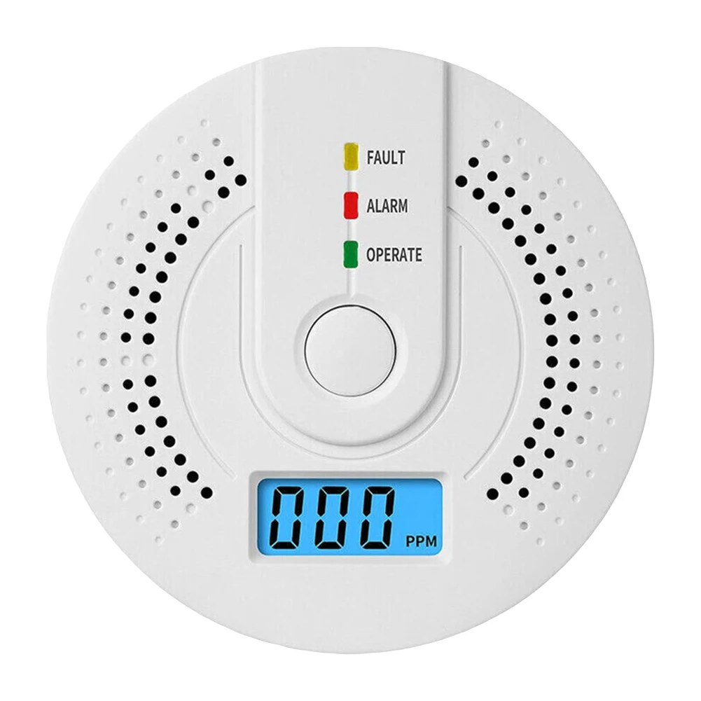 Carbon Monoxide Detector CO Gas Monitor Alarm Sound & Light Warning CO Sensor Detector with LED Digital Display for Home Office