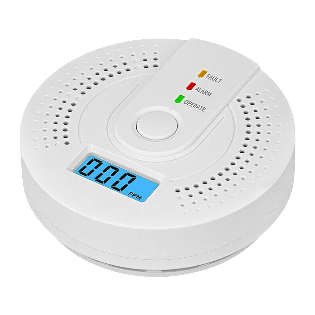 Carbon Monoxide Detector CO Gas Monitor Alarm Sound & Light Warning CO Sensor Detector with LED Digital Display for Home Office