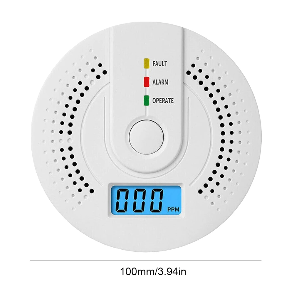 Carbon Monoxide Detector CO Gas Monitor Alarm Sound & Light Warning CO Sensor Detector with LED Digital Display for Home Office