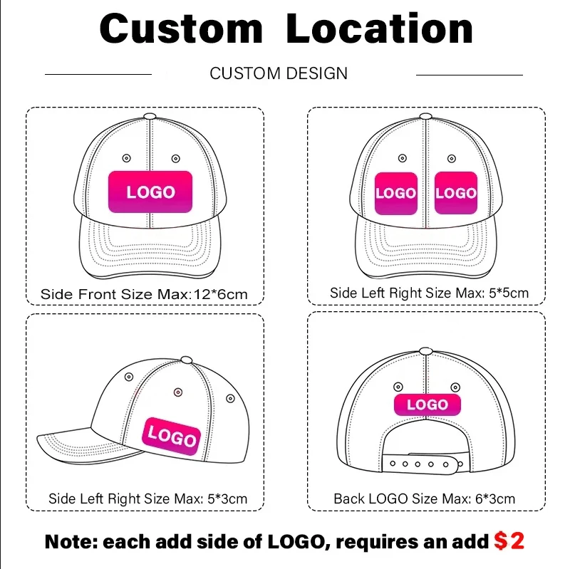 Custom Baseball Cap Fashion DIY Letter Embroidery Hats for Women and Men Cotton Design LOGO Wholesale Unisex Caps