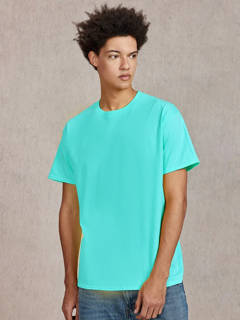 100% Cotton T shirt Men,Short Sleeve Tee ,Brand Solid Shirts Tops,Casual Plain Tshirt Women,Quality Unisex Clothing,7oz 200gsm