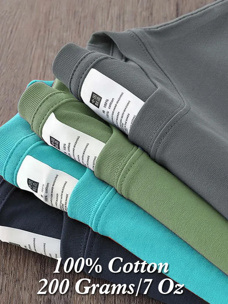 100% Cotton T shirt Men,Short Sleeve Tee ,Brand Solid Shirts Tops,Casual Plain Tshirt Women,Quality Unisex Clothing,7oz 200gsm