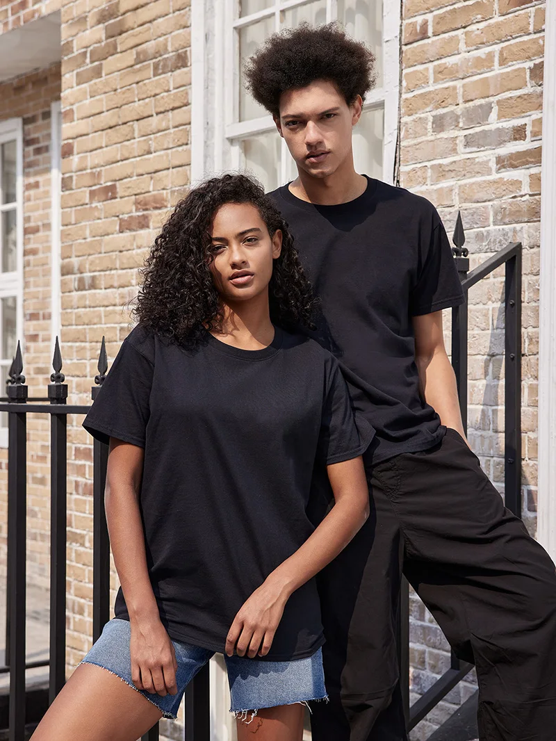 100% Cotton T shirt Men,Short Sleeve Tee ,Brand Solid Shirts Tops,Casual Plain Tshirt Women,Quality Unisex Clothing,7oz 200gsm