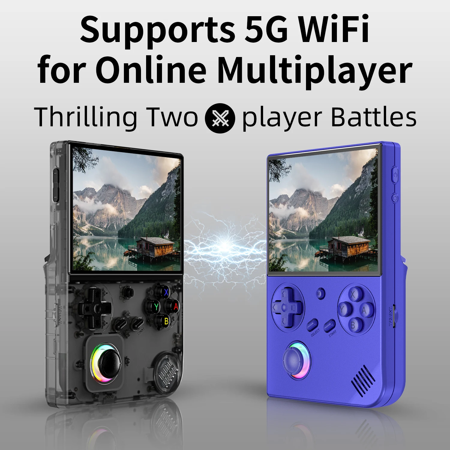 Anbernic RG 40XXV Retro Handheld Game Consoles 4.0" IPS Screen Linux 64-bit 3200mAh RGB Joystick RG40XXV Portable Gaming Console Supports Streaming WiFi Bluetooth HDMI TV Output