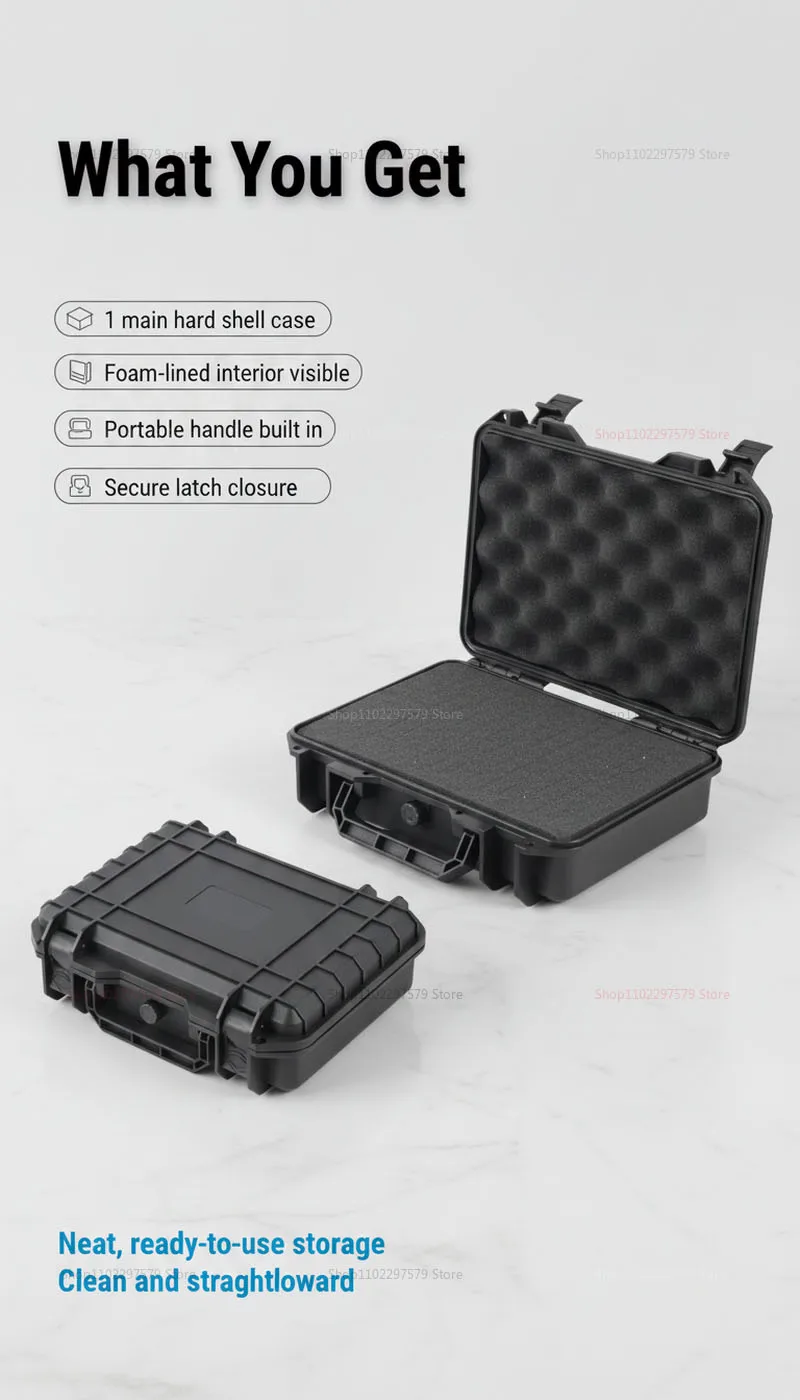 Multifunctional Portable Protective Safety Waterproof Anti‑fall Equipment Protection Box Camera Tool Accessories Storage Box.