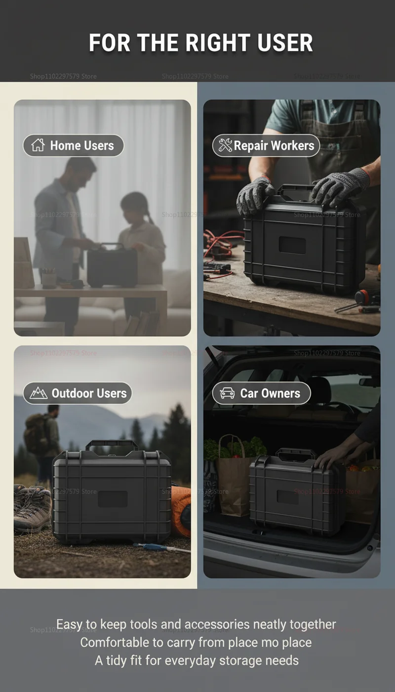 Multifunctional Portable Protective Safety Waterproof Anti‑fall Equipment Protection Box Camera Tool Accessories Storage Box.
