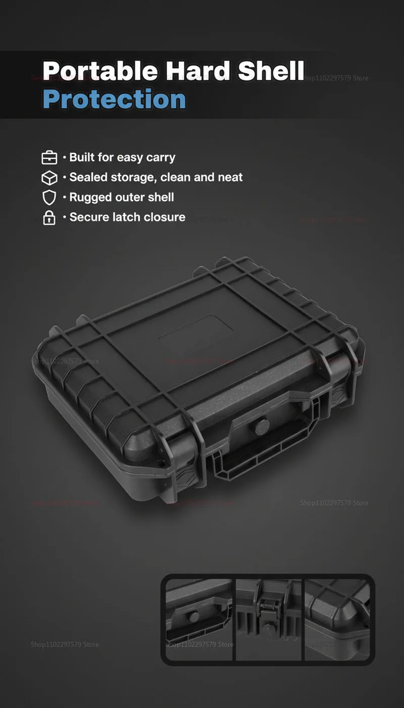 Multifunctional Portable Protective Safety Waterproof Anti‑fall Equipment Protection Box Camera Tool Accessories Storage Box.