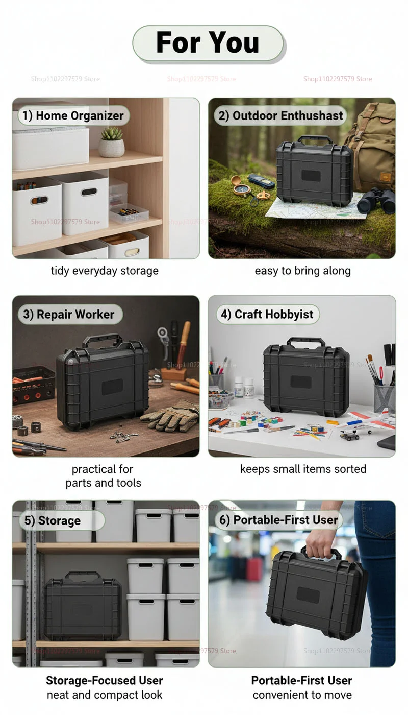 Multifunctional Portable Protective Safety Waterproof Anti‑fall Equipment Protection Box Camera Tool Accessories Storage Box.