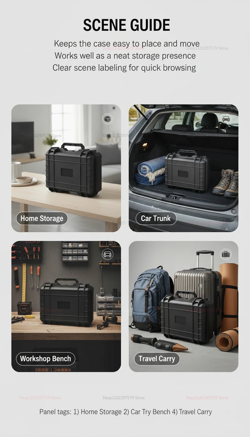 Multifunctional Portable Protective Safety Waterproof Anti‑fall Equipment Protection Box Camera Tool Accessories Storage Box.