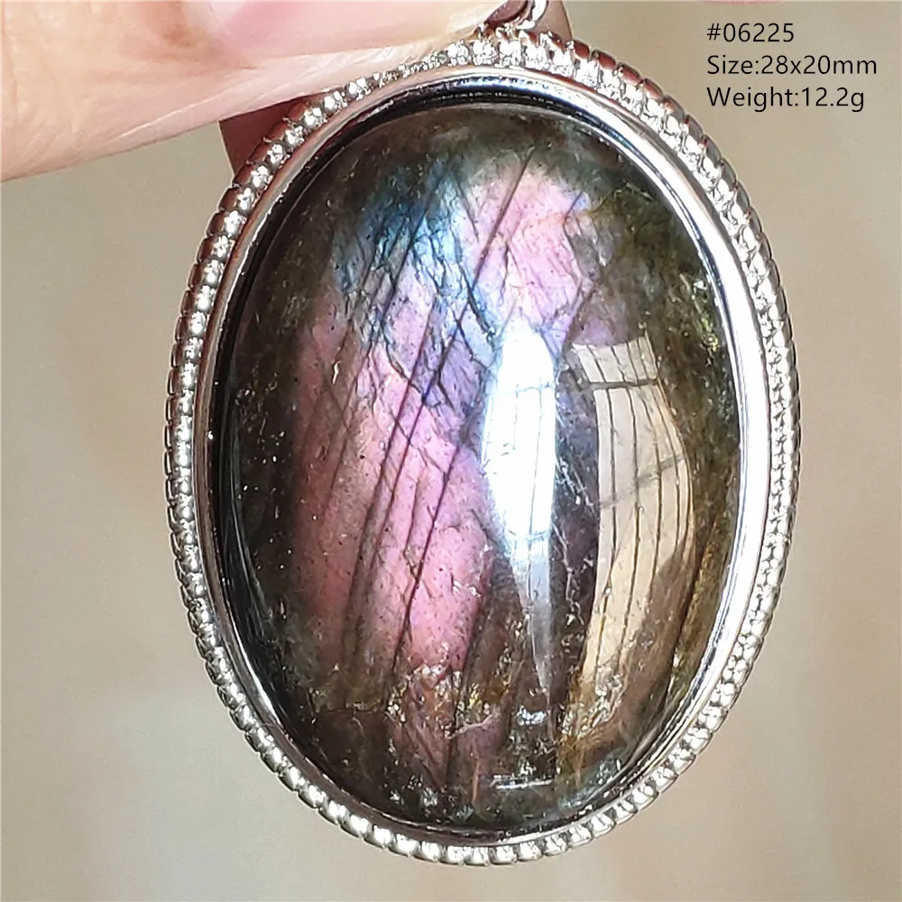Natural Blue Light Labradorite Pendant Jewelry Water Drop Crystal Flash Labradorite Bead Necklace Women Men AAAAAA