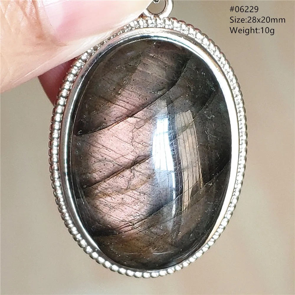 Natural Blue Light Labradorite Pendant Jewelry Water Drop Crystal Flash Labradorite Bead Necklace Women Men AAAAAA