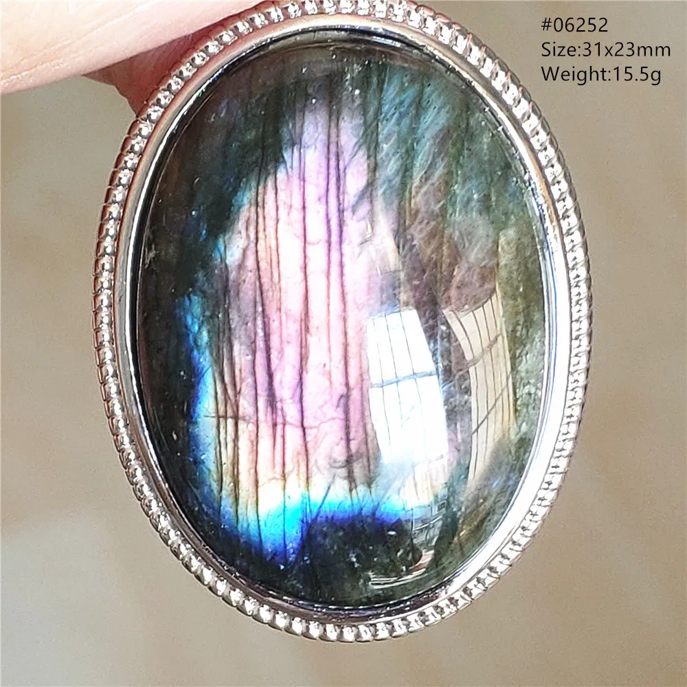 Natural Blue Light Labradorite Pendant Jewelry Water Drop Crystal Flash Labradorite Bead Necklace Women Men AAAAAA