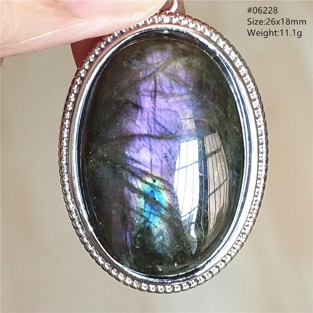 Natural Blue Light Labradorite Pendant Jewelry Water Drop Crystal Flash Labradorite Bead Necklace Women Men AAAAAA