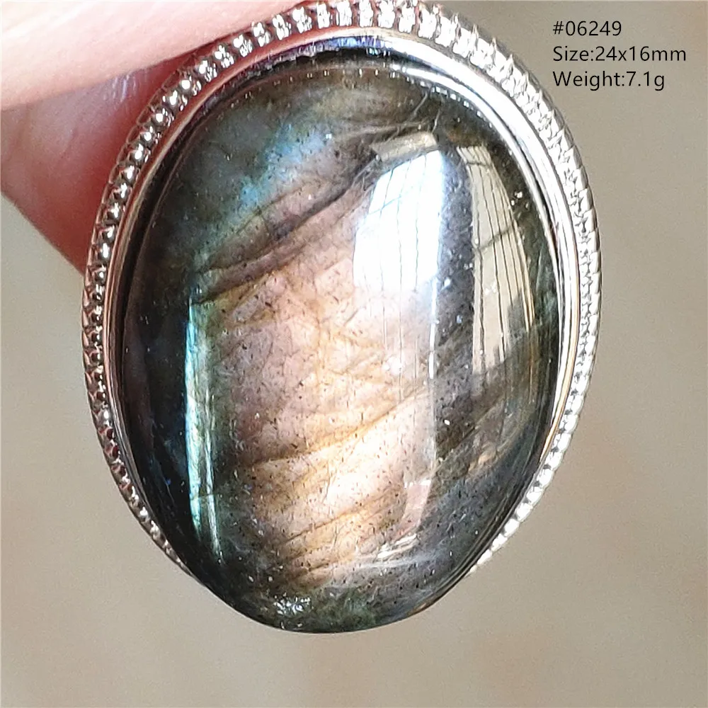 Natural Blue Light Labradorite Pendant Jewelry Water Drop Crystal Flash Labradorite Bead Necklace Women Men AAAAAA