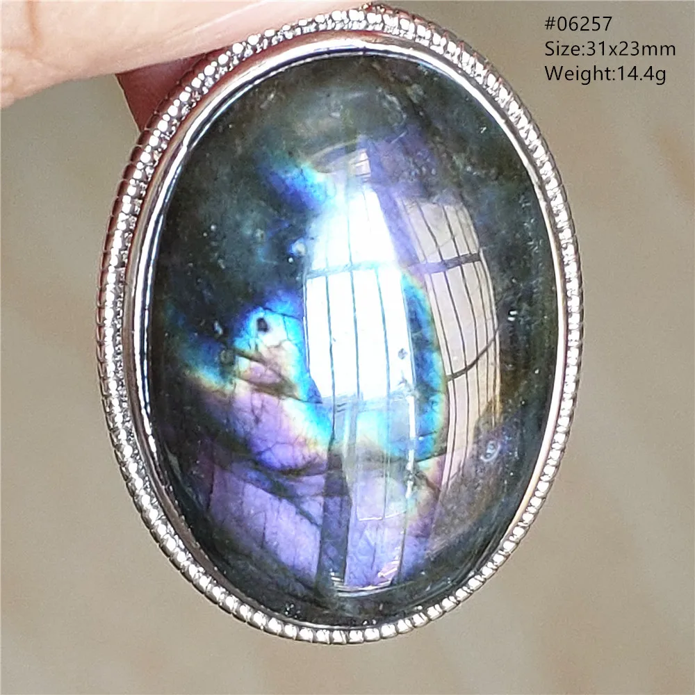 Natural Blue Light Labradorite Pendant Jewelry Water Drop Crystal Flash Labradorite Bead Necklace Women Men AAAAAA