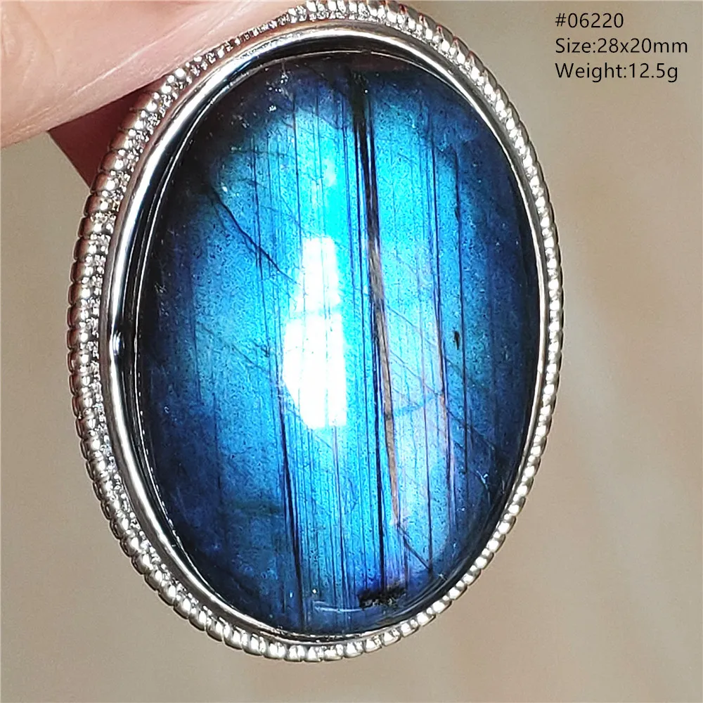 Natural Blue Light Labradorite Pendant Jewelry Water Drop Crystal Flash Labradorite Bead Necklace Women Men AAAAAA