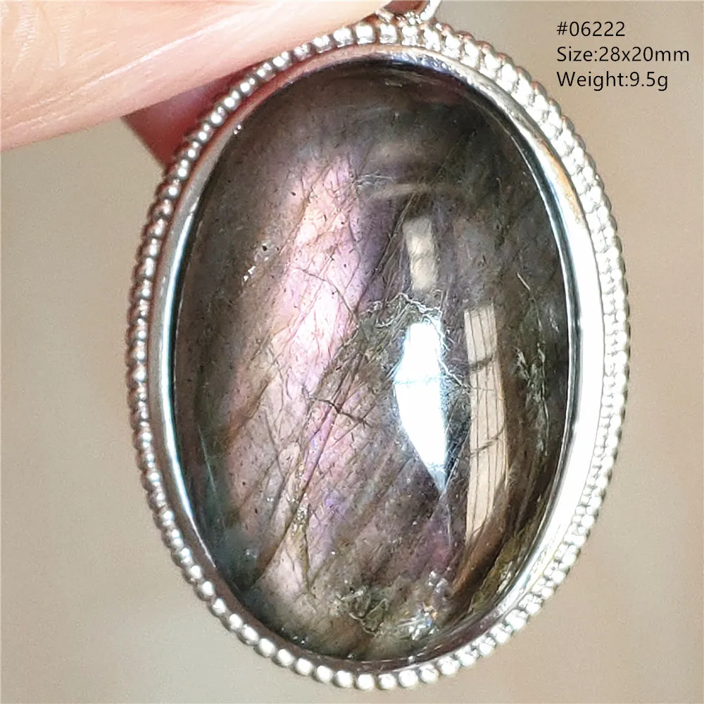 Natural Blue Light Labradorite Pendant Jewelry Water Drop Crystal Flash Labradorite Bead Necklace Women Men AAAAAA