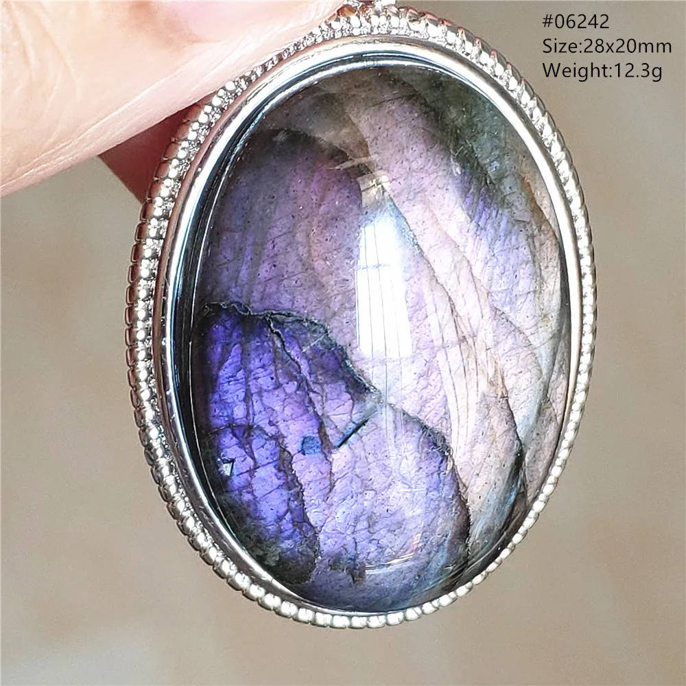 Natural Blue Light Labradorite Pendant Jewelry Water Drop Crystal Flash Labradorite Bead Necklace Women Men AAAAAA