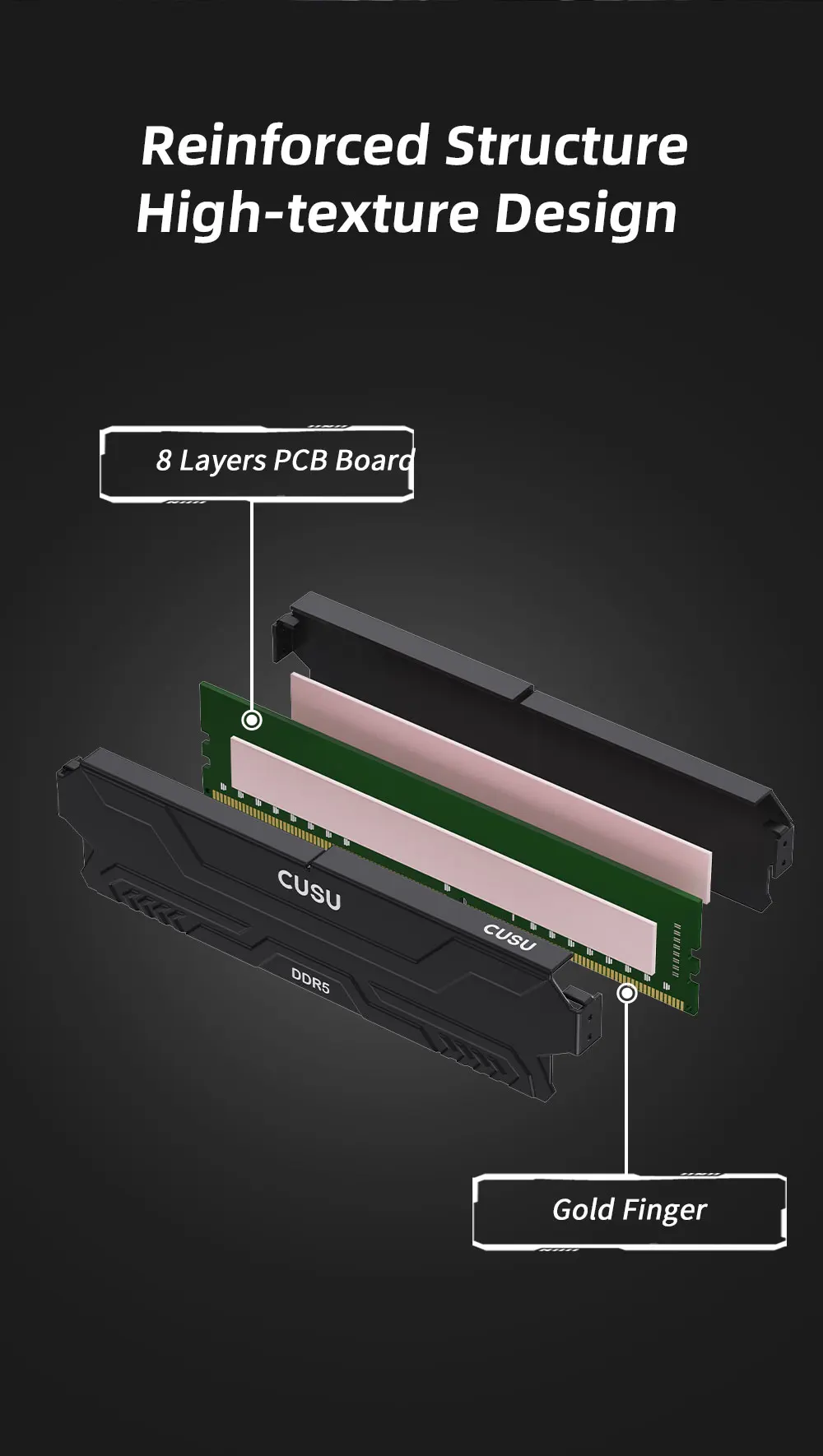 CUSU Ram DDR4 8gb 16gb 3200MHz 3600MHz 1.35V/1.2V 288pin Udimm Ram Memory DDR4 for Desktop