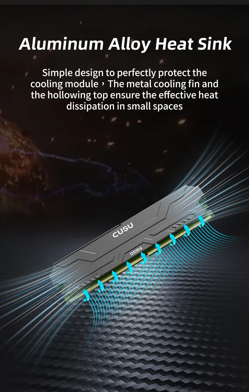 CUSU Ram DDR4 8gb 16gb 3200MHz 3600MHz 1.35V/1.2V 288pin Udimm Ram Memory DDR4 for Desktop