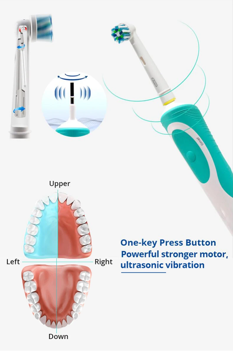 Oral B Electric Toothbrush Rotation Cleaning Oral 3D White Tooth Adult Vitality Tooth Brush Inductive Charging + Gift Brush Head