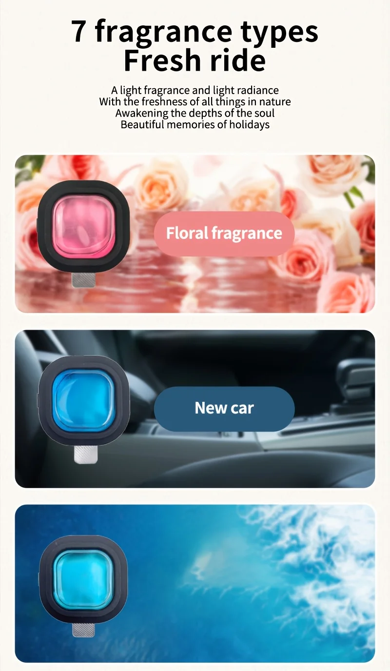 4 Pack Car Air Freshener Car Air Vent Freshener, Car Aroma Relax Long-lasting Fragrance Powerful Odor Eliminator