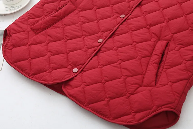 Simple Raglan Sleeve Thin Parkas Women Autumn Winter Plus Size Casual Clothing Argyle Padded Coat Thermal Quilted Jacket