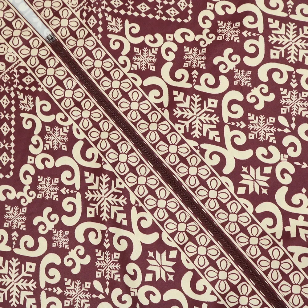 Ramdan Eid Print Jalabiya Muslim Women Zipper Long Dress Robe Dubai Abaya Outfits Kaftan Ethnic Islam Clothing Caftan Dresses