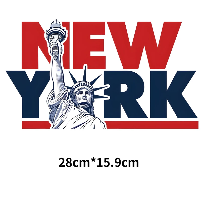 New York Letters DTF Heat Transfer vinyl clothing printed patch DIY men's and women's hoodie T-shirts decorated with stripes