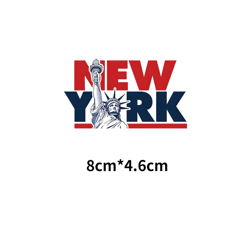 New York Letters DTF Heat Transfer vinyl clothing printed patch DIY men's and women's hoodie T-shirts decorated with stripes