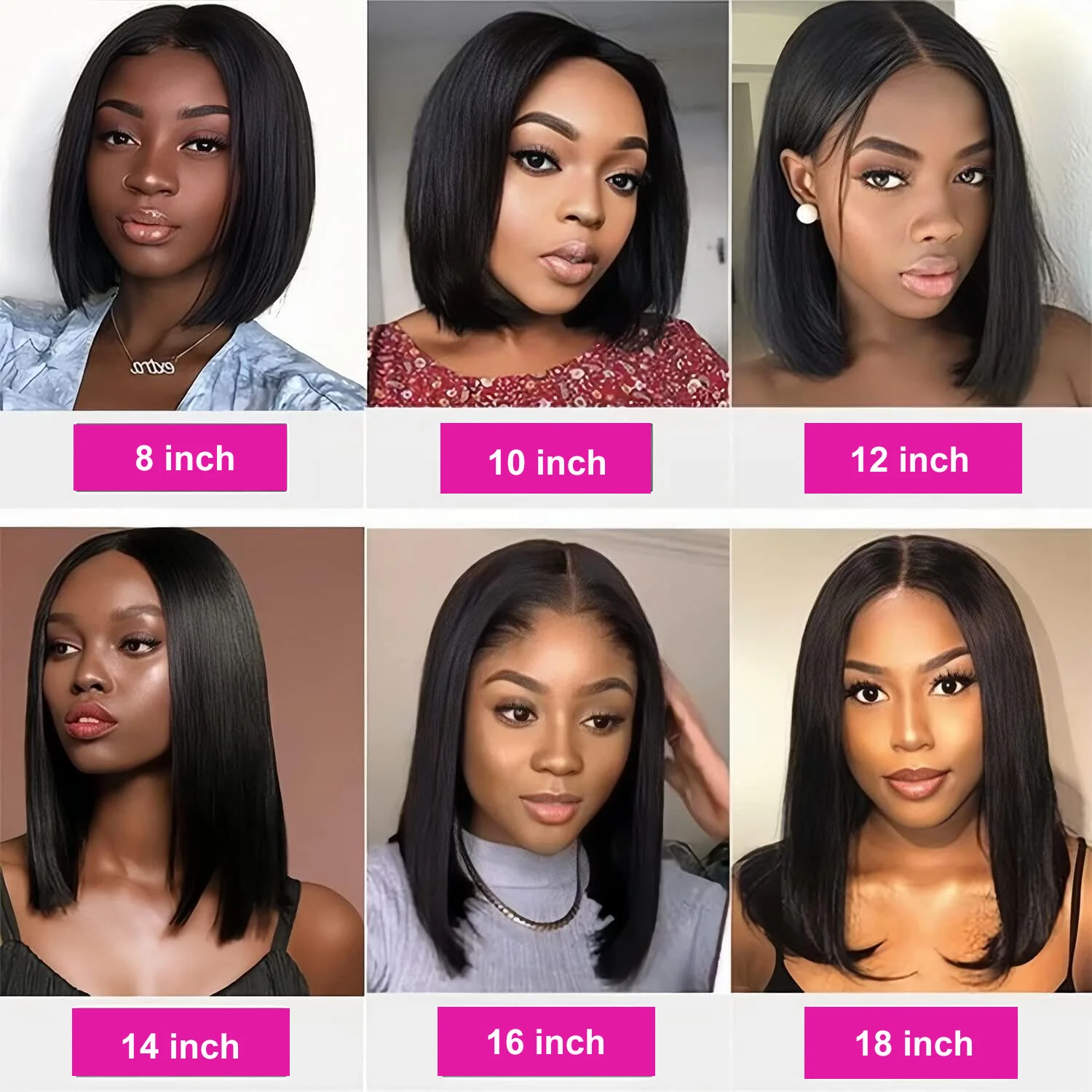 Short Straight Bob Wig Human Hair Wig 13x4 Hd Lace Front Wig 4x4 Closure Wig 230% Density Cheap Wig Natural Black 12 14 16 inch