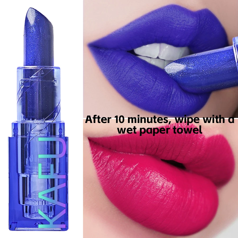 Blue Rose Lipstick Temperature Color Changing lipstic Moisturizing Female Makeup products Sexy Lip tint Gloss Shiny Lipsticks