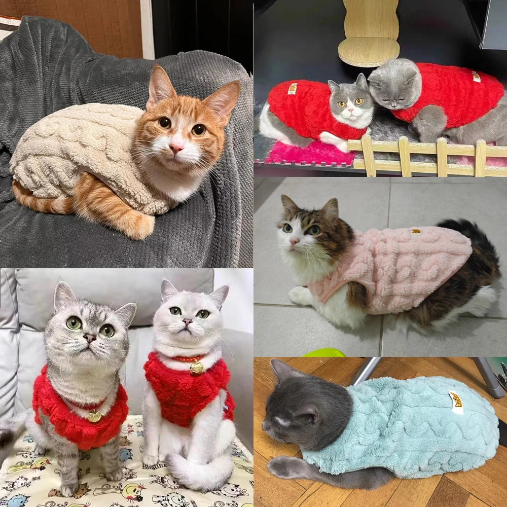 Pet Dog Clothes Autumn Winter Warm Cozy Fleece Puppy Sweater for Small Medium Dogs Cats Pug French Bulldog Chihuahua Clothing