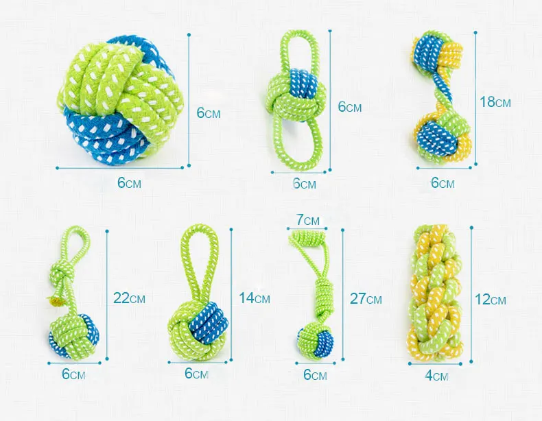 HOOPET Dog Toy Chews Cotton Rope Knot Ball Grinding Teeth Odontoprisis Pet Large Small 7 Style Options