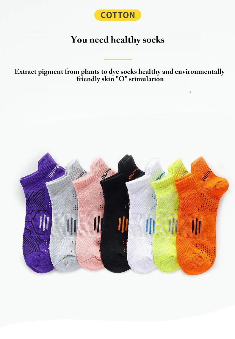 3Pairs/Lot Running Socks Men Woman Basketball Breathable Anti Slip Sport Fitness Cycling Walking Cotton Athletic No Sweat Sock