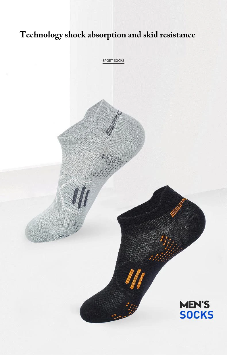 3Pairs/Lot Running Socks Men Woman Basketball Breathable Anti Slip Sport Fitness Cycling Walking Cotton Athletic No Sweat Sock