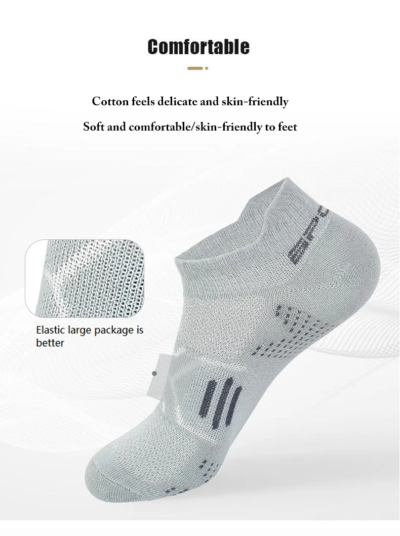 3Pairs/Lot Running Socks Men Woman Basketball Breathable Anti Slip Sport Fitness Cycling Walking Cotton Athletic No Sweat Sock